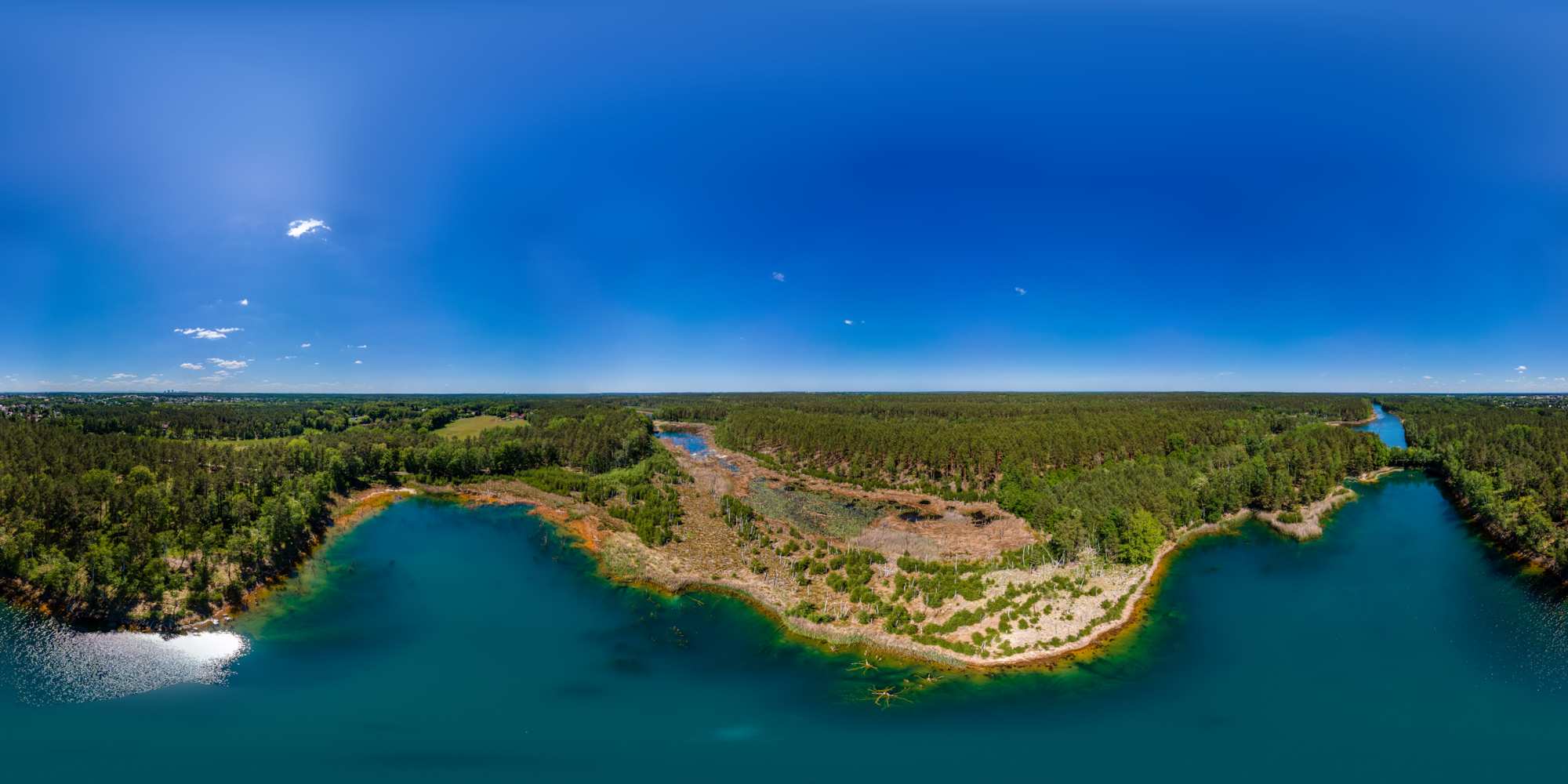 Luftpanorama - Blauer Teich