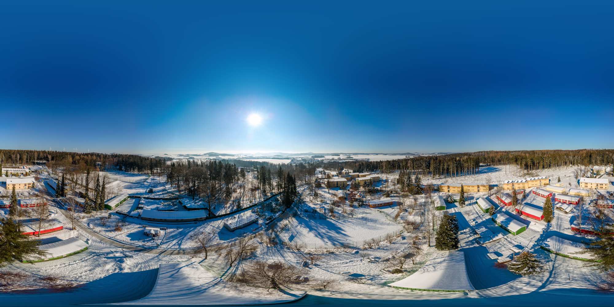 Luftpanorama - Mühlensiedlung Winter 2021