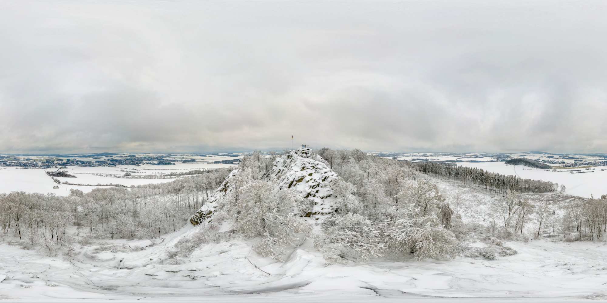 Luftpanorama - Oberoderwitzer Spitzberg Winter 2021