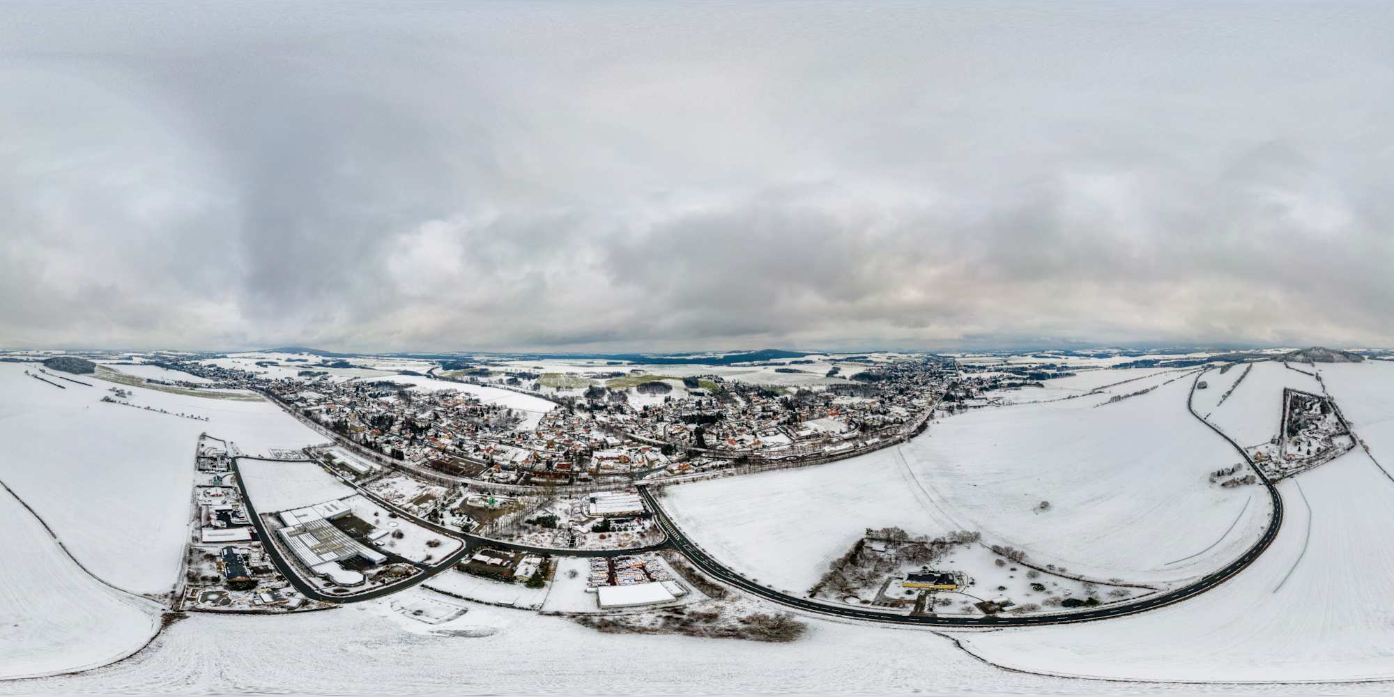 Luftpanorama - Oberoderwitz Winter 2021