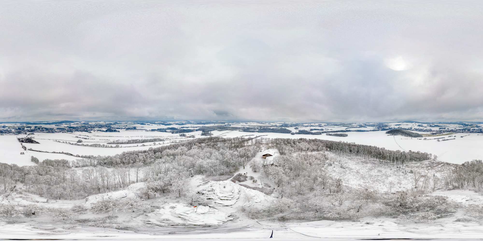 Luftpanorama - Oberoderwitzer Spitzberg Winter 2021