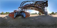 360 Grad Panorama: Kettenfahrwerke (Museums-Schaufelradbagger Nr. 1452)