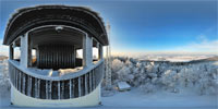 Aussichtsturm auf dem Bieleboh im Winter