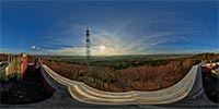 360 Grad Panorama: Auf dem Kottmarer Aussichtsturm 1 (Gemeinde Eibau)