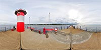 360 Grad Panorama: Marina Klitten - Leuchtturm (Bärwalder See)