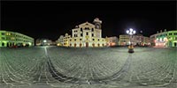 360 Grad Panorama: Marktplatz bei Nacht (Löbau)