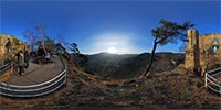 360 Grad Panorama: Aussicht Richtung Zittauer Gebirge (Burg und Kloster Oybin)