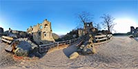 360 Grad Panorama: Burghof (Burg und Kloster Oybin)