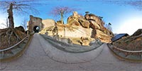 360 Grad Panorama: Rittertreppe (Burg und Kloster Oybin)