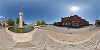 360 Grad Panorama: Glasbläserbrunnen (Stadt Weißwasser)
