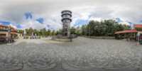 360 Grad Panorama: Turmgaststätte und Gußeisener Turm 2 (Löbauer Berg)