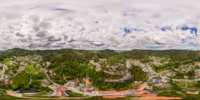 360 Grad Panorama: Luftpanorama - Burg und Kloster Oybin (Burg und Kloster Oybin)